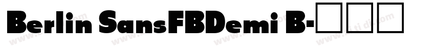 Berlin SansFBDemi B字体转换